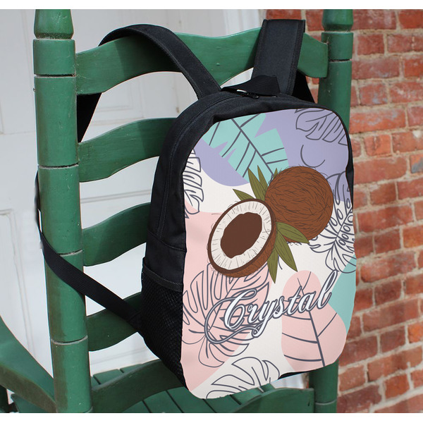 Coconut and Leaves Kids Backpack - In Context