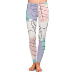 Coconut and Leaves Ladies Leggings - 2X-Large (Personalized)