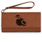 Coconut and Leaves Ladies Wallet - Leather - Rawhide - Front View