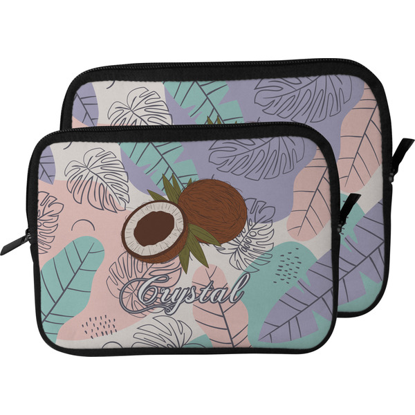 Coconut and Leaves Laptop Sleeve (Size Comparison)