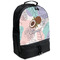 Coconut and Leaves Large Backpack - Black - Angled View