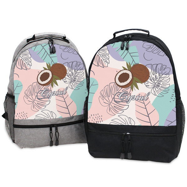 Coconut and Leaves Large Backpacks - Both