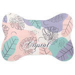 Coconut and Leaves Bone Shaped Dog Food Mat (Personalized)