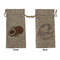 Coconut and Leaves Large Burlap Gift Bags - Front & Back