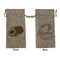 Coconut and Leaves Large Burlap Gift Bag - Front & Back (Personalized)