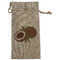Coconut and Leaves Large Burlap Gift Bags - Front