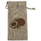Coconut and Leaves Large Burlap Gift Bag - Front