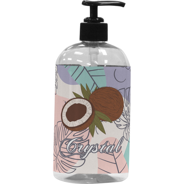 Custom Coconut and Leaves Plastic Soap / Lotion Dispenser (Personalized)