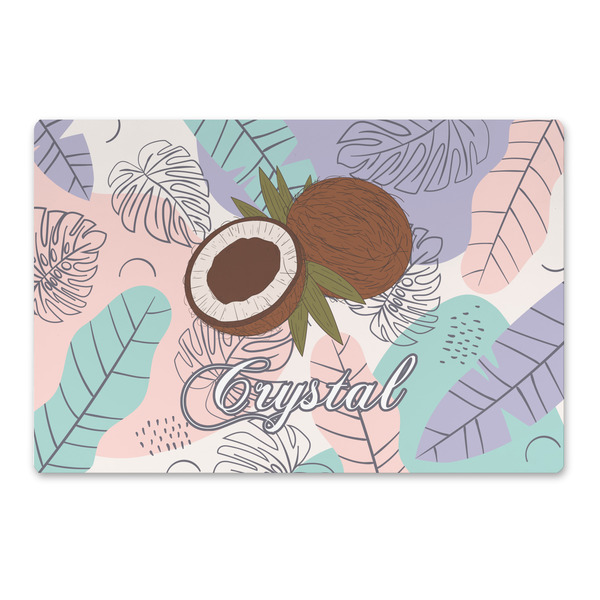 Custom Coconut and Leaves Large Rectangle Car Magnet (Personalized)