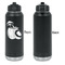 Coconut and Leaves Laser Engraved Water Bottles - Front Engraving - Front & Back View