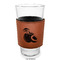 Coconut and Leaves Laserable Leatherette Mug Sleeve - In pint glass for bar