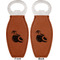 Coconut and Leaves Leather Bar Bottle Opener - Front and Back