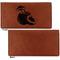 Coconut and Leaves Leather Checkbook Holder Front and Back Single Sided - Apvl
