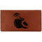 Coconut and Leaves Leather Checkbook Holder - Main