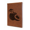 Coconut and Leaves Leather Sketchbook - Small - Double Sided (Personalized)