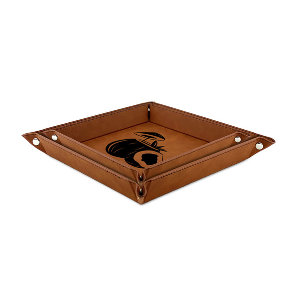 Coconut and Leaves Leather Valet Trays - PARENT MAIN (both trays)