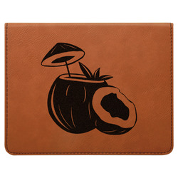 Coconut and Leaves Leatherette 4-Piece Wine Tool Set