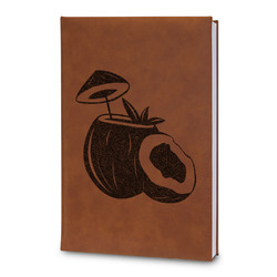 Coconut and Leaves Leatherette Journal - Large - Double Sided (Personalized)