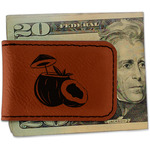 Coconut and Leaves Leatherette Magnetic Money Clip