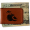Coconut and Leaves Leatherette Magnetic Money Clip - Front