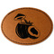 Coconut and Leaves Faux Leather Iron On Patch - Oval