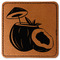 Coconut and Leaves Leatherette Patches - Square