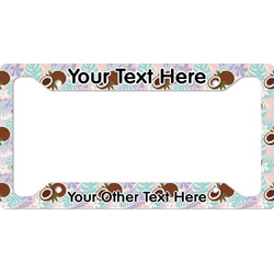 Coconut and Leaves License Plate Frame - Style A (Personalized)