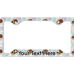 Coconut and Leaves License Plate Frame - Style C (Personalized)