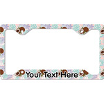 Coconut and Leaves License Plate Frame - Style C (Personalized)