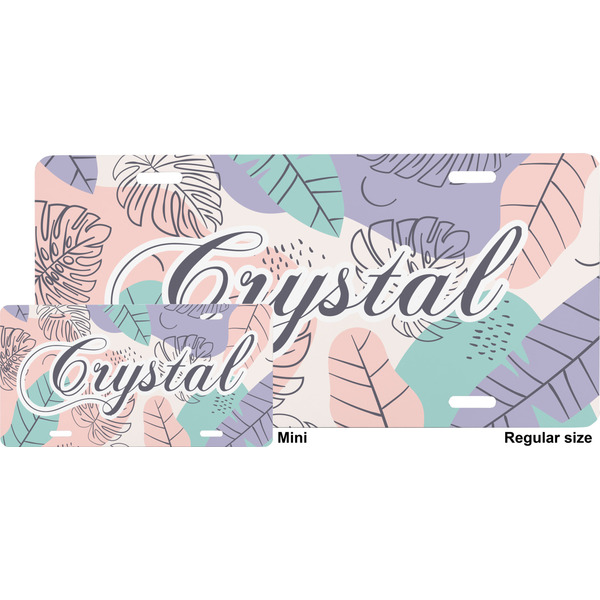 Coconut and Leaves License Plate (Sizes)