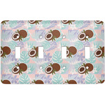 Coconut and Leaves Light Switch Cover (4 Toggle Plate)