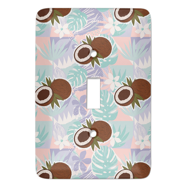 Custom Coconut and Leaves Light Switch Cover (Single Toggle)