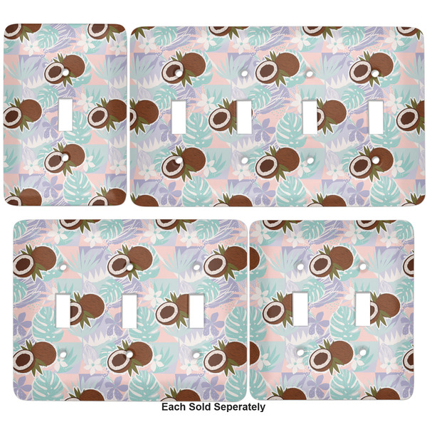 Coconut and Leaves Light Switch Covers all sizes