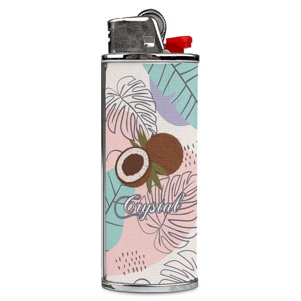 Custom Coconut and Leaves Case for BIC Lighters (Personalized)