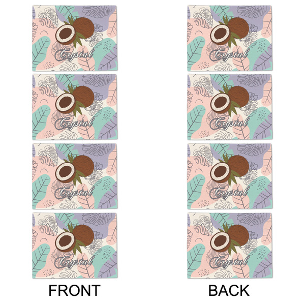 Coconut and Leaves Linen Placemat - APPROVAL Set of 4 (double sided)