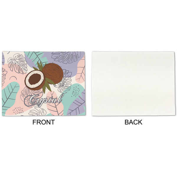 Coconut and Leaves Linen Placemat - APPROVAL Single (single sided)