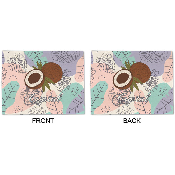 Coconut and Leaves Linen Placemat - APPROVAL (double sided)
