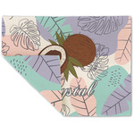 Coconut and Leaves Double-Sided Linen Placemat - Single w/ Name or Text