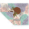 Coconut and Leaves Linen Placemat - Folded Corner (double side)