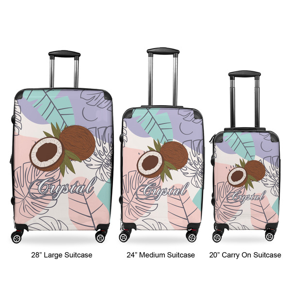 Coconut and Leaves Luggage Bags all sizes - With Handle