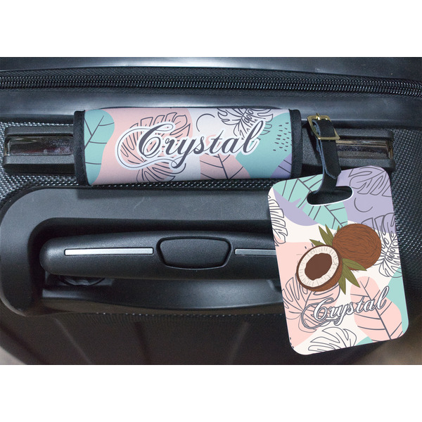 Coconut and Leaves Luggage Wrap & Tag