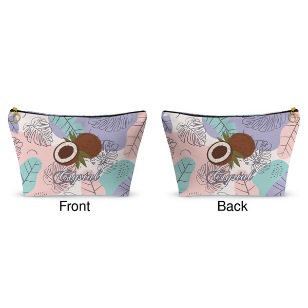 Coconut and Leaves Makeup Bag (Front and Back)