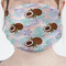 Coconut and Leaves Mask - Pleated (new) Front View on Girl