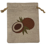 Coconut and Leaves Burlap Gift Bag
