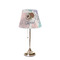Coconut and Leaves Poly Film Empire Lampshade - On Stand