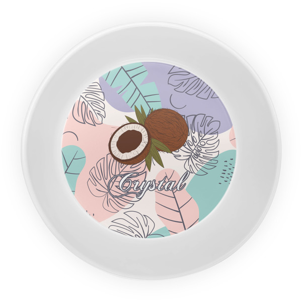 Coconut and Leaves Melamine Bowl - Center