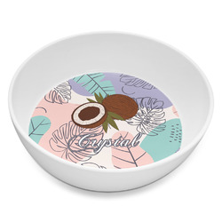 Coconut and Leaves Melamine Bowl - 8 oz (Personalized)