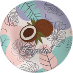 Coconut and Leaves Melamine Plate - 10" (Personalized)