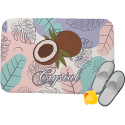 Coconut and Leaves Memory Foam Bath Mat - 24"x17" w/ Name or Text