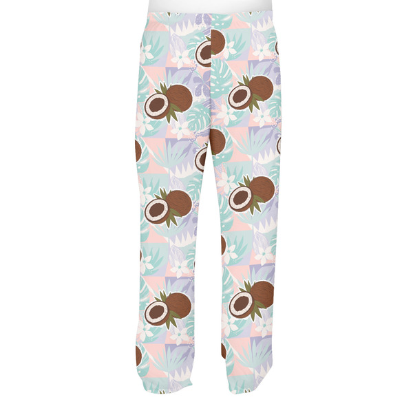 Coconut and Leaves Men's Pjs Back - on model